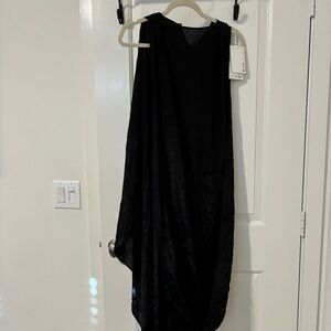 COS Draped Bubble Black Midi Dress